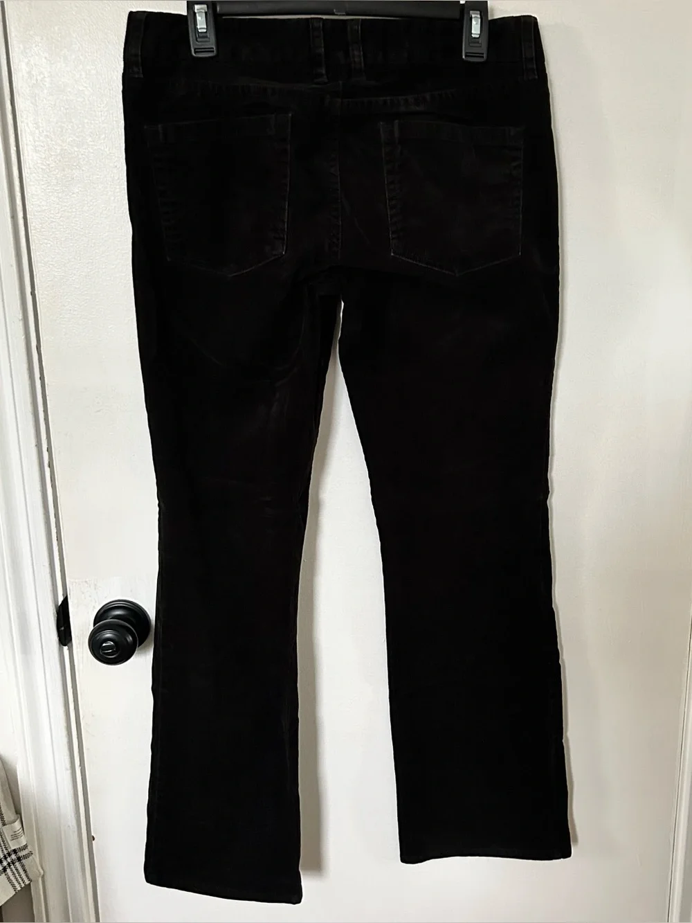 J. CREW Women's Black Corduroy Favorite Fit Pants Size 6S Short Classic Retro
